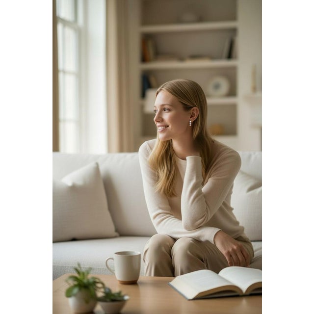 14k Yellow Gold Inside-Out Hoop Earrings With Baguette Sapphires and Diamonds, A Pair For Sale In New York - Image 6 of 7