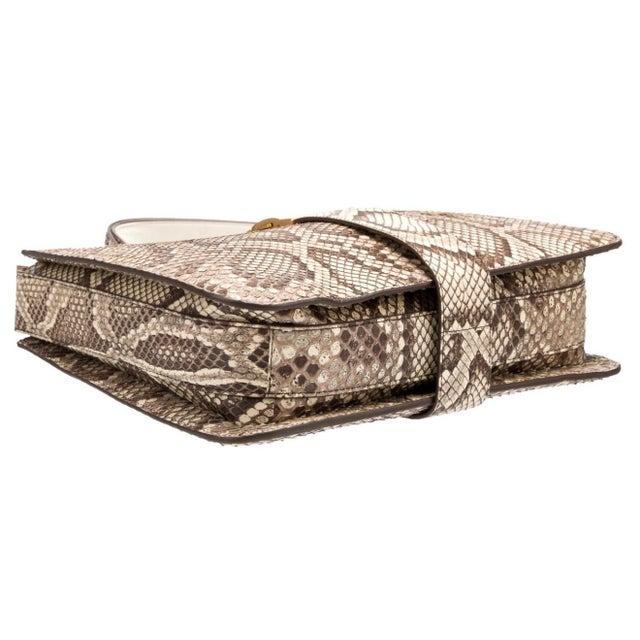 Bottega Veneta Bottega Veneta Python Marie Snakeskin Shoulder Bag Gold Plated For Sale - Image 4 of 10