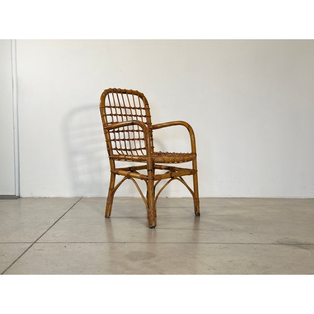 Bamboo Armchairs by Tito Agnoli, 1970s, Set of 6 For Sale - Image 11 of 17