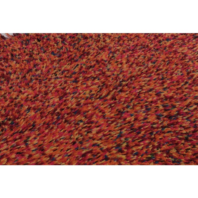 1960s Vintage Turkish Tulu Shag Rug in Orange Tones - Rug & Kilim For Sale - Image 5 of 8