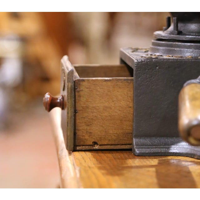 Early 20th Century French Peugeot Frères Cast Iron Coffee Grinder, Model A For Sale - Image 14 of 17