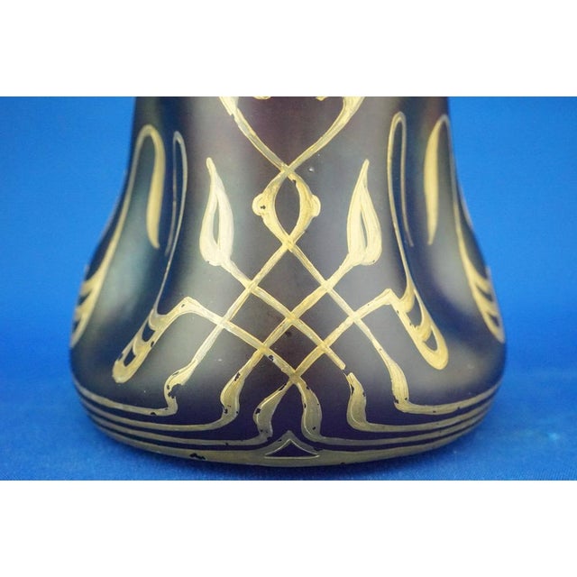 Purple Blown Glass Vase with Gold Decorations by Julius Camillo De Maess, 1890s For Sale - Image 17 of 18