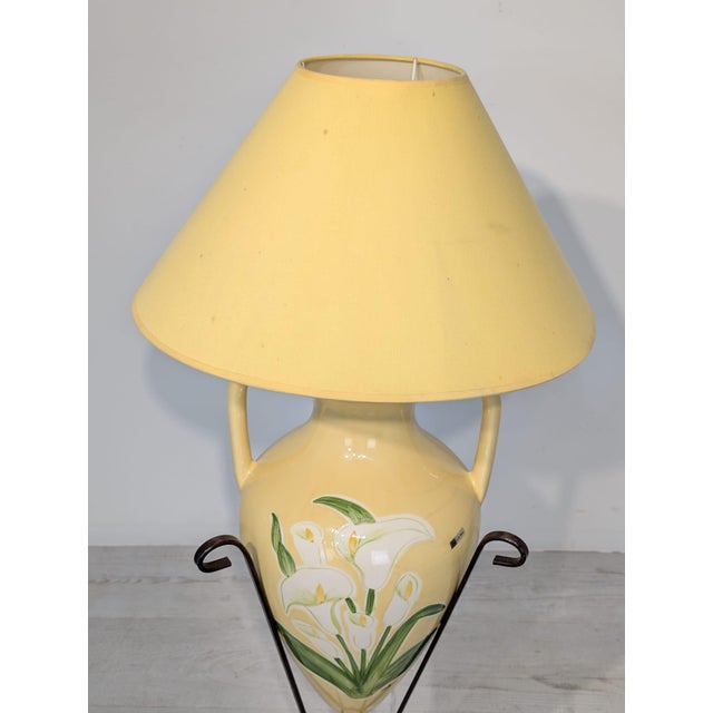 Vintage Ceramic Orange Floor Lamp, 1980s For Sale - Image 12 of 18