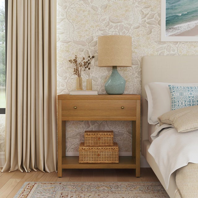 Enhance your bedroom or living space with the Butler Specialty Company Nora Wide Nightstand, a stylish blend of modern...
