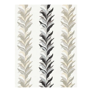 The House of Scalamandré Chira Island Print Fabric, Shadow For Sale