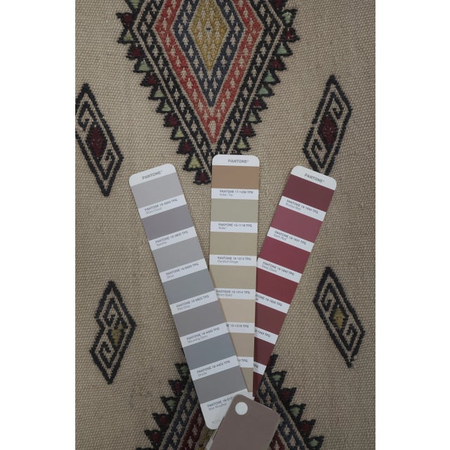 Vintage Embroided Turkish Stair Kilim Runner Rug 1'11'' X 13'8'' For Sale - Image 10 of 11