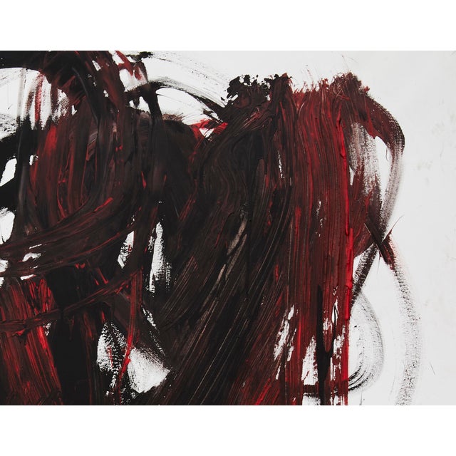 Contemporary "Doing Vertical Strokes / Night 1" Original Large Abstract Painting by Simon Findlay For Sale - Image 3 of 7