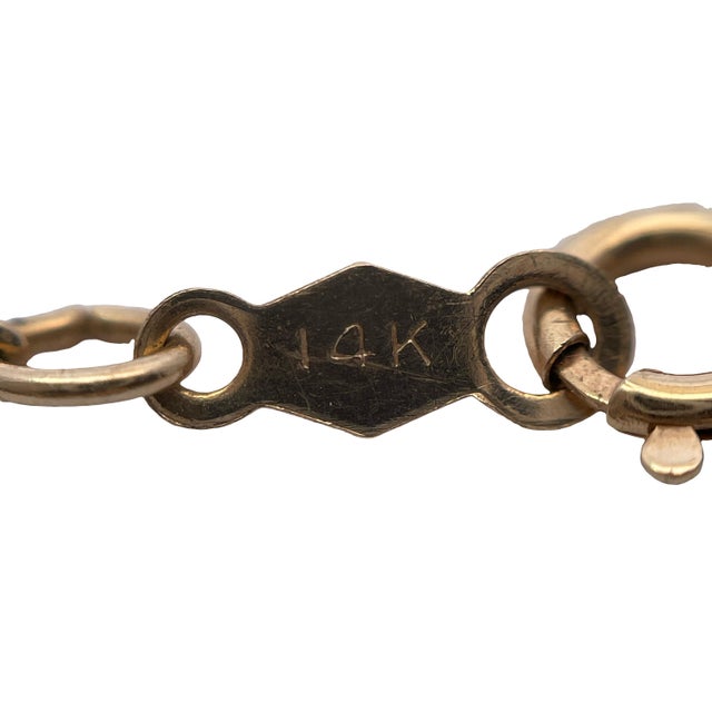 Metal Rare 14k Gold Butterfly Necklace With Malachite Wings by Hammerman Bros For Sale - Image 7 of 8