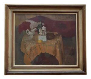 Philip Mathews, Still Life with Lemon, 20th Century, Oil on Canvas