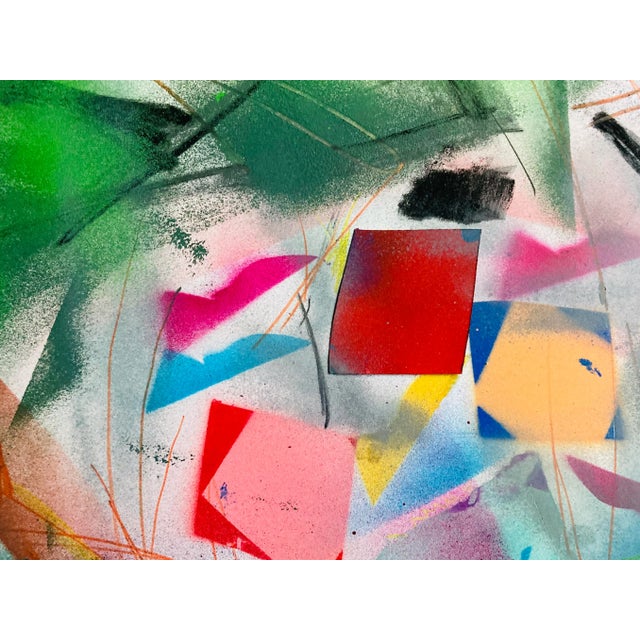 Original abstract painting by Erik Sulander on paper, 28x22, signed, unframed.