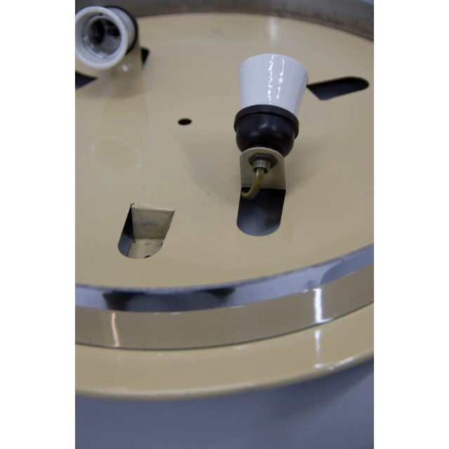 Gold Large Bauhaus Chrome Flushmount or Wall Light, 1940s For Sale - Image 8 of 10