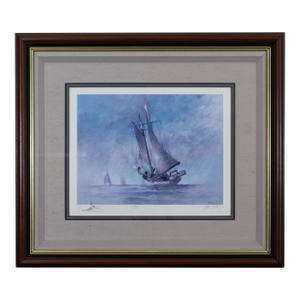 1950s Limited Edition Lithograph: "Ketch" by John Kelly, Artist’s Proof