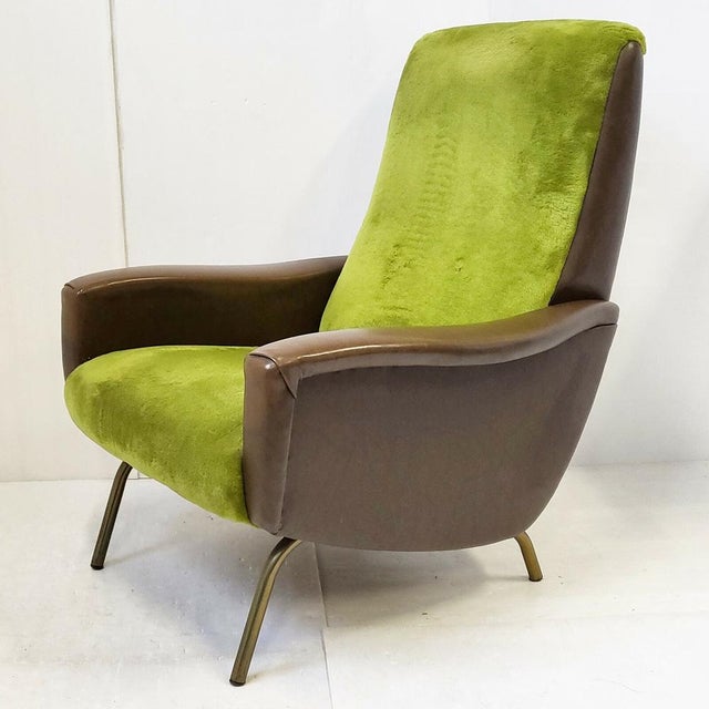Chartreuse Vintage Lounge Chair by Marco Zanuso, 1960s For Sale - Image 8 of 8