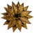 Golden Florentine Flower Shape Flushmount by Hans Kögl, Germany, 1970s For Sale - Image 9 of 9