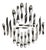 Amboss Danube 7000 Cutlery Set by Janos Megyik, 1970s, Set of 20 For Sale