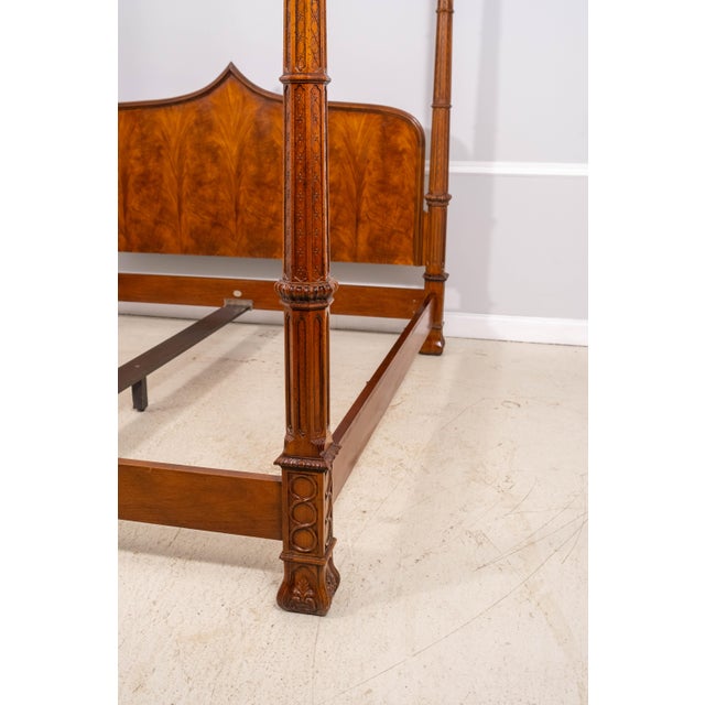 Brown Baker Mahogany King Size Tall Poster Bed For Sale - Image 8 of 18