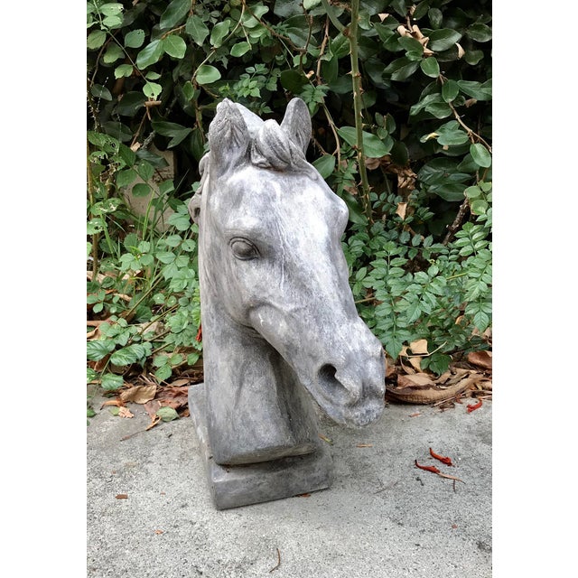 Regal Cast Concrete Architectural Element Horse Head Statuary Chairish