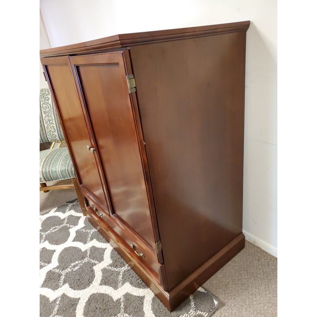 Vintage Bombay and Co Hardwood Tv Unit For Sale - Image 4 of 9