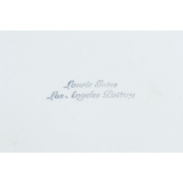 1990's Signed Large Artisan Ceramic Bowl With Gold Band and Sun Face Fornasetti Style For Sale - Image 11 of 11