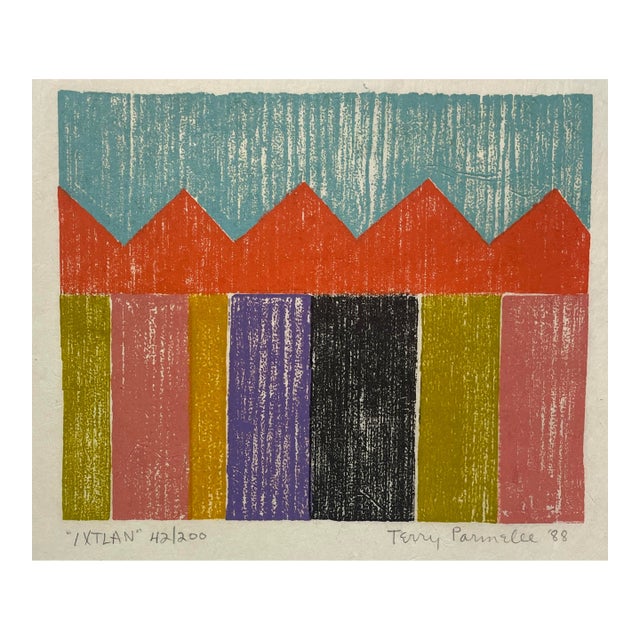 1988 Terry Parmelee Ixtlan Woodcut For Sale