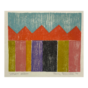 1988 Terry Parmelee Ixtlan Woodcut