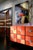 Wood Two-Drawer Diamond Chest of Drawers in Orange-Stained Pear Wood from Aymeric Lefort For Sale - Image 7 of 9