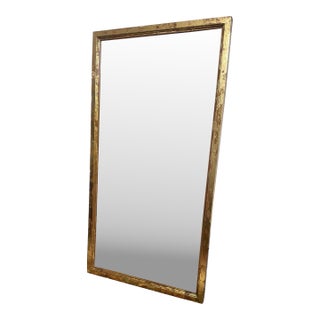 Antique Gilt Full-Length Floor Mirror With Original Glass For Sale