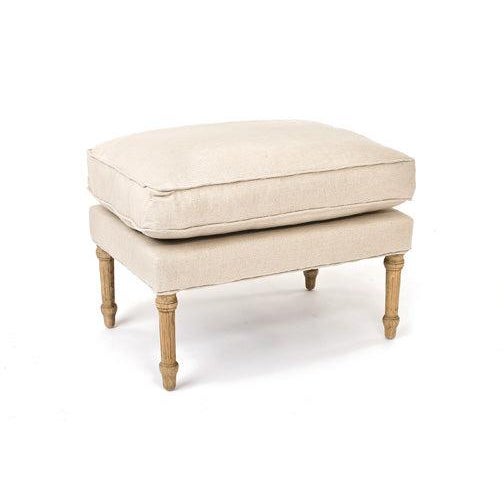 The Louis Ottoman from Zentique is the perfect companion to the Louis Club Chair. A plush, overstuffed linen cushion sits...