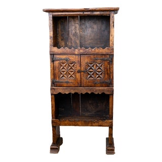 Mid 20th Century Carved Spanish Wood Bookcase For Sale