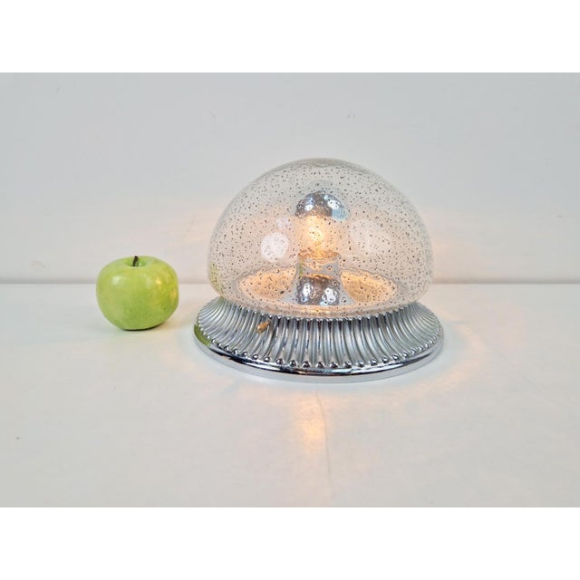 Mid-Century Modern Vintage Ceiling Lamp in Chrome and Glass from Hillebrand Lighting, 1960s For Sale - Image 3 of 11