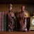 Late 20th Century Hand Carved Chinese Guanyin & Scholar Figures Pair-Rosewood-Asian-Sculpture-Kwan For Sale - Image 10 of 11