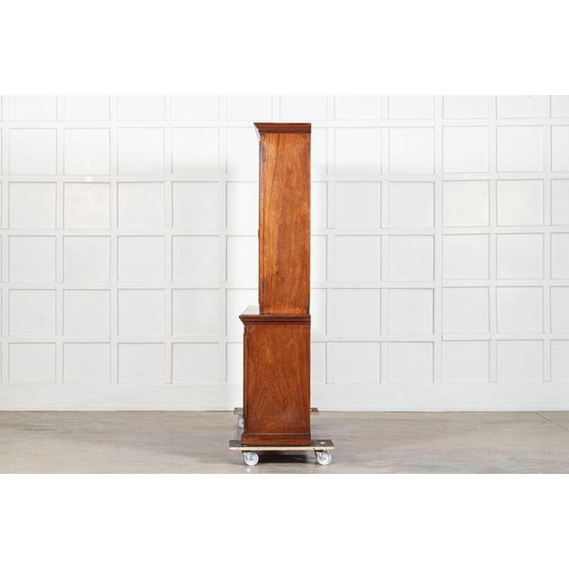 Brown Large English Glazed Walnut Bookcase, 1870s For Sale - Image 8 of 18