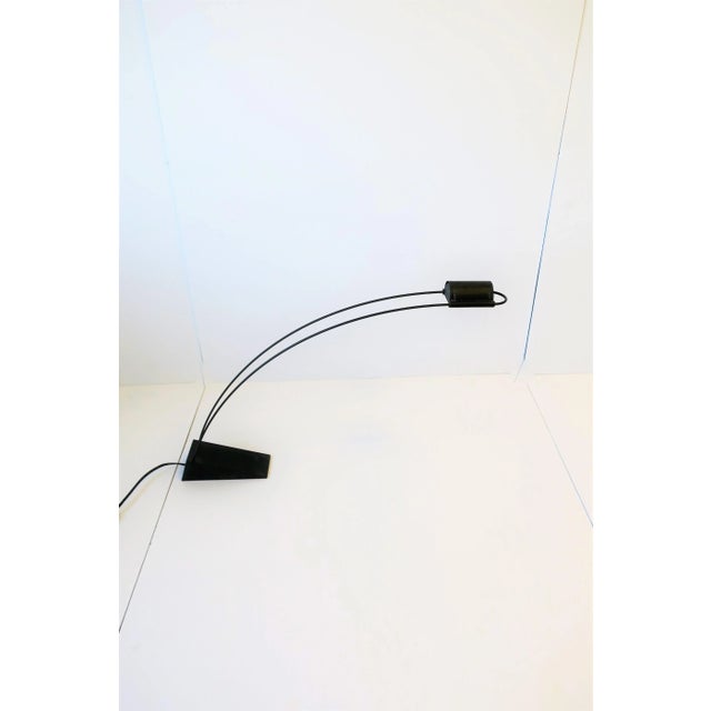 1980s Black Minimalist Desk Lamp by Designer Robert Sonneman, Circa 1980s For Sale - Image 5 of 12