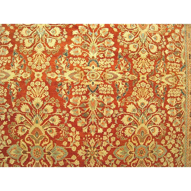 Antique Persian Sultanabad Oriental Carpet, Room Size, with Floral Elements For Sale - Image 4 of 5