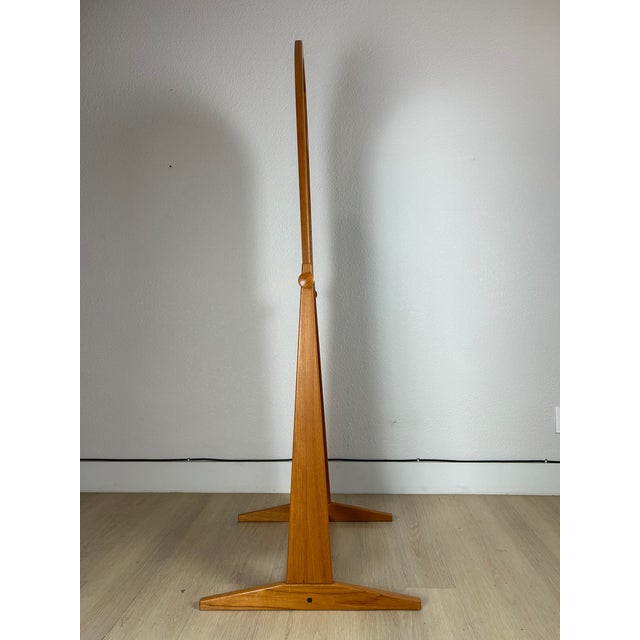 1960s Freestanding Danish Teak Mirror Pedersen & Hansen for Viby J Mobelfabrik For Sale In Las Vegas - Image 6 of 15