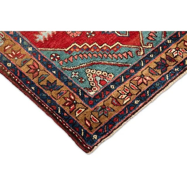 1950s Persian Heriz Runner Rug 2’9″ X 14’7″ For Sale - Image 4 of 10