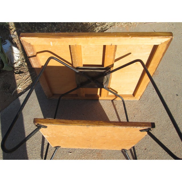 Mid 20th Century Mid Century Modern Wooden Table With Hairpin Legs For Sale - Image 12 of 12