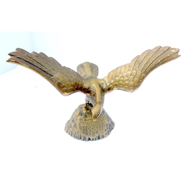 1970s U S Olympic Team Medal Winner's Sculpture Solid Brass Eagle Statue For Sale - Image 17 of 17