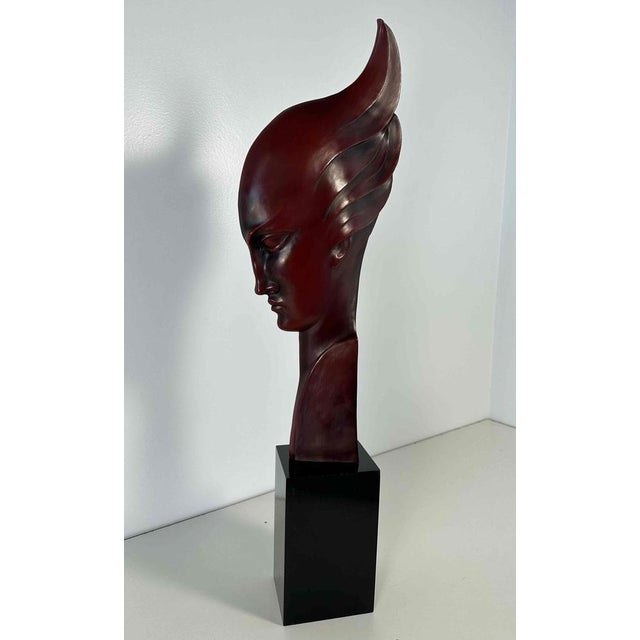 Wood and Stoneware Sculpture by G. Cacciapuoti, 1930s For Sale - Image 3 of 11