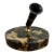 Vintage Sheaffer Heavy Round Black and Gold-Veined Marble Desk Pen Base Paired With an Angled Trumpet Pen Socket For Sale