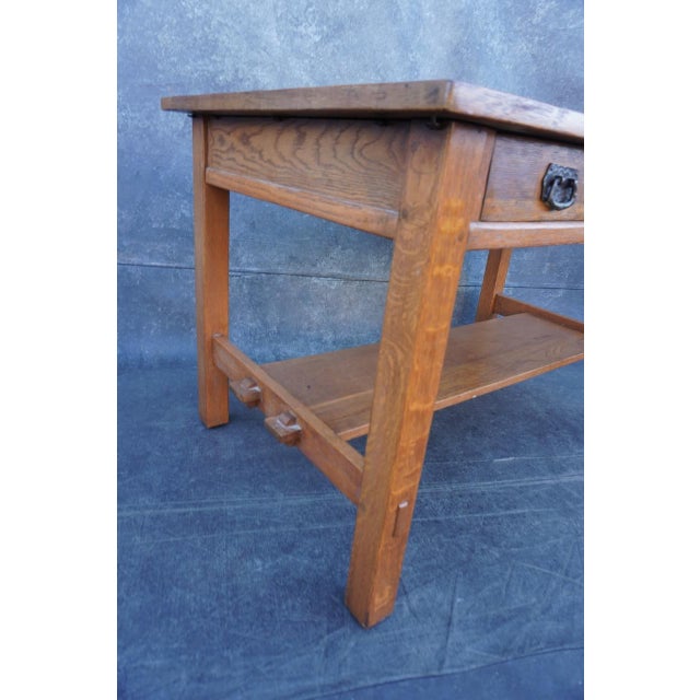 Arts & Crafts L & Jg Stickley Arts & Crafts Writing Desk C 1910 For Sale - Image 3 of 10