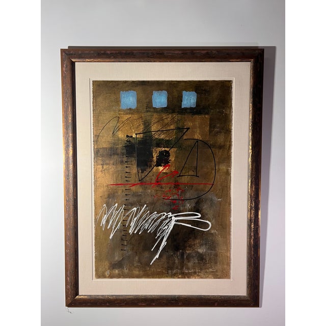 Late 20th Century Late 20th Century C. Scott Snyder Original Abstract Art Mixed Medium on Paper Framed For Sale - Image 5 of 8