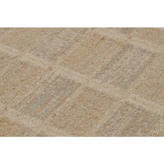 2010s Rug & Kilim’s Custom Scandinavian Kilim in Brown and Gray Geometric Patterns For Sale - Image 5 of 10