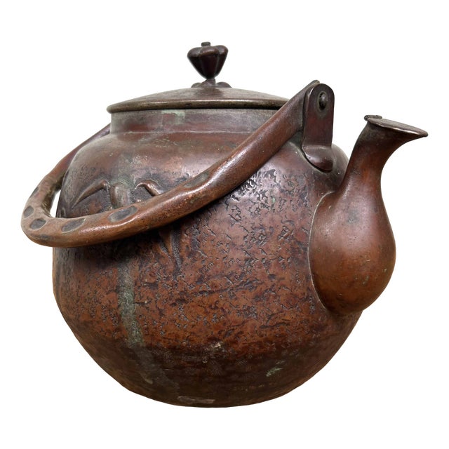 Antique Japanese Copper Teapot For Sale