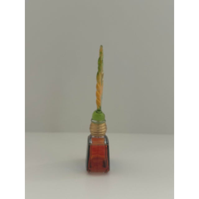 Murano Murano Vintage Glass Perfume Bottle and Stopper For Sale - Image 4 of 7