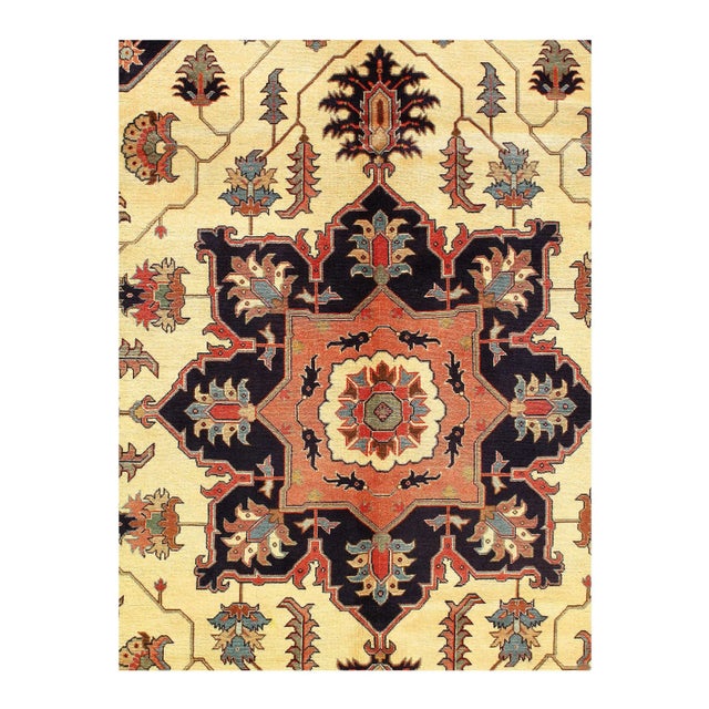 1990s Pasargad Ny Original Persian Tabriz Wool Rug - 8′11″ × 11′8″ For Sale - Image 5 of 7