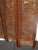 Vintage Oriental Asian Brown Hand Carved Wood Four Panel Screen ~ Room Divider For Sale - Image 9 of 17