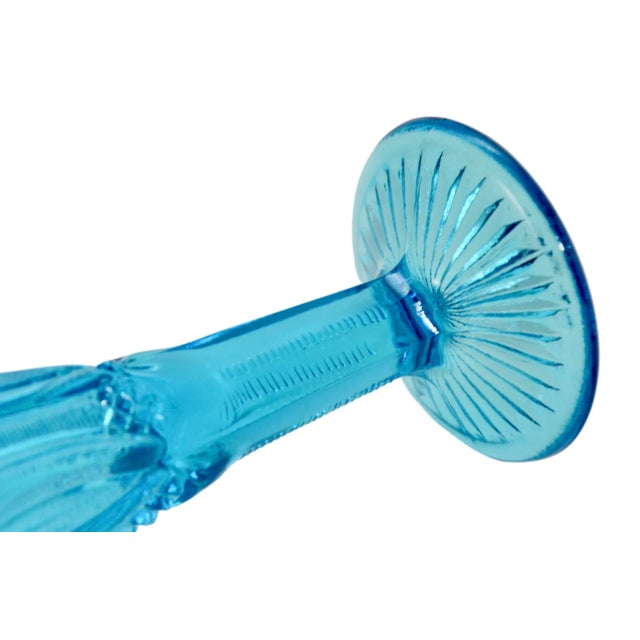 Mid 20th Century Teal Blue Vase For Sale - Image 5 of 6