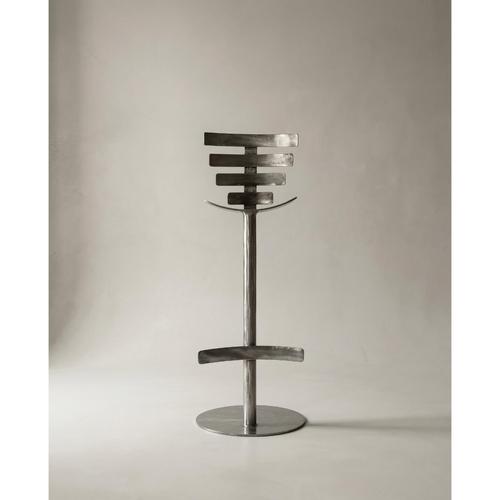 Vertebrae High Bar Stool in Mild Steel by Metalmorphosis Studio For Sale - Image 4 of 8