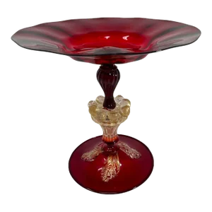 Vintage Murano Glass Compote